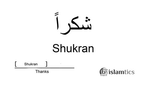 shukran arabic writing.